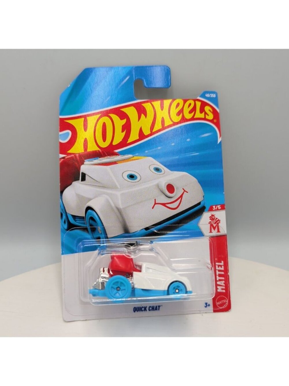 2026 Hot Wheels Quick Chat 49/250 HW Mattel JJJ18 3/5 Red & White Top NEW